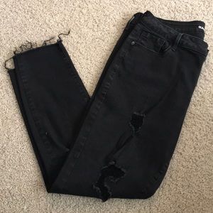 Old Navy Distressed Black Rockstar Jeans - 14 Reg